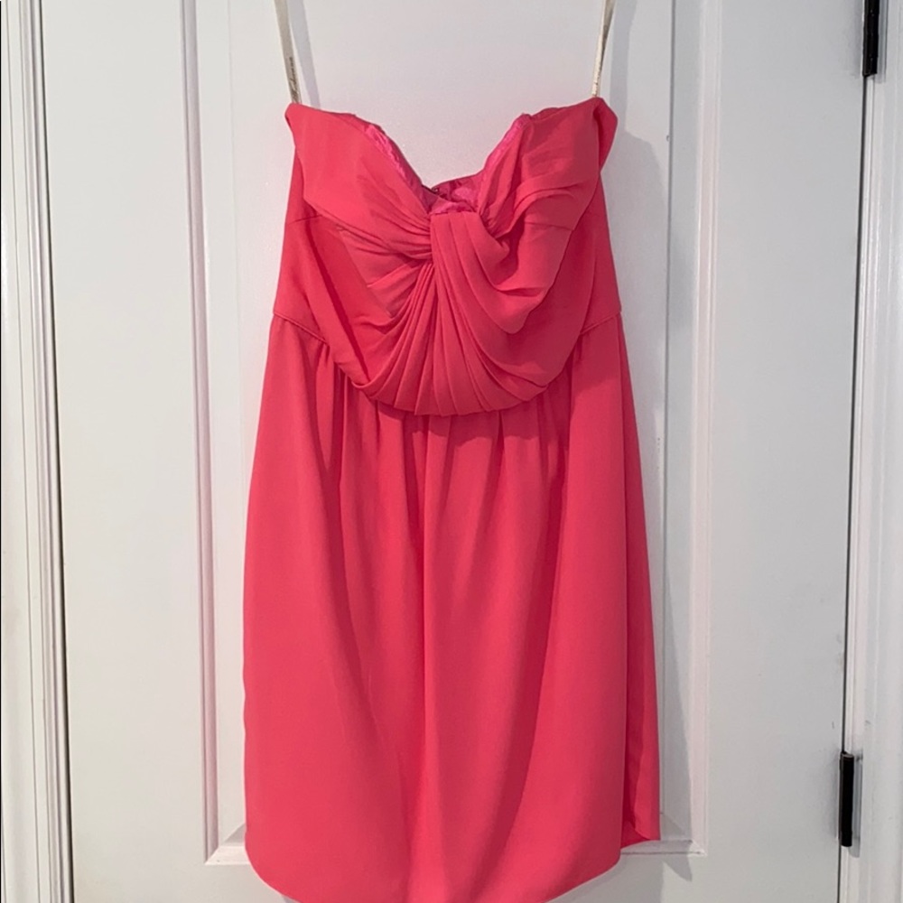 Shoshanna Hot Pink Strapless Dress